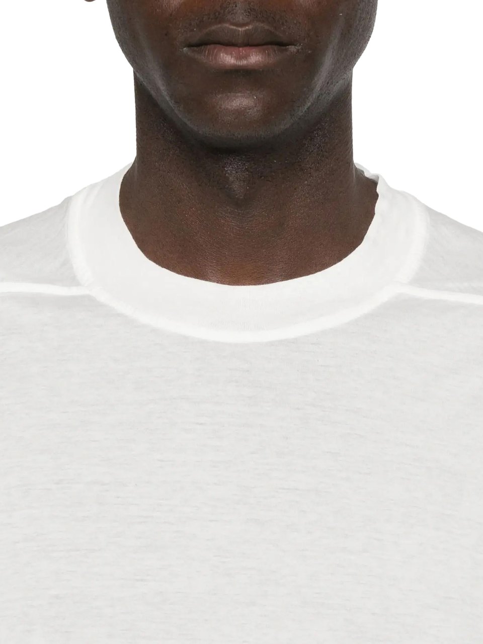 Rick Owens T-shirt Jumbo Ss T Milk Wit