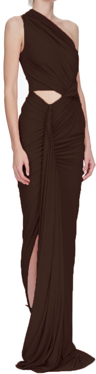 Rick Owens Knit Dress Fog Gown Black Zwart