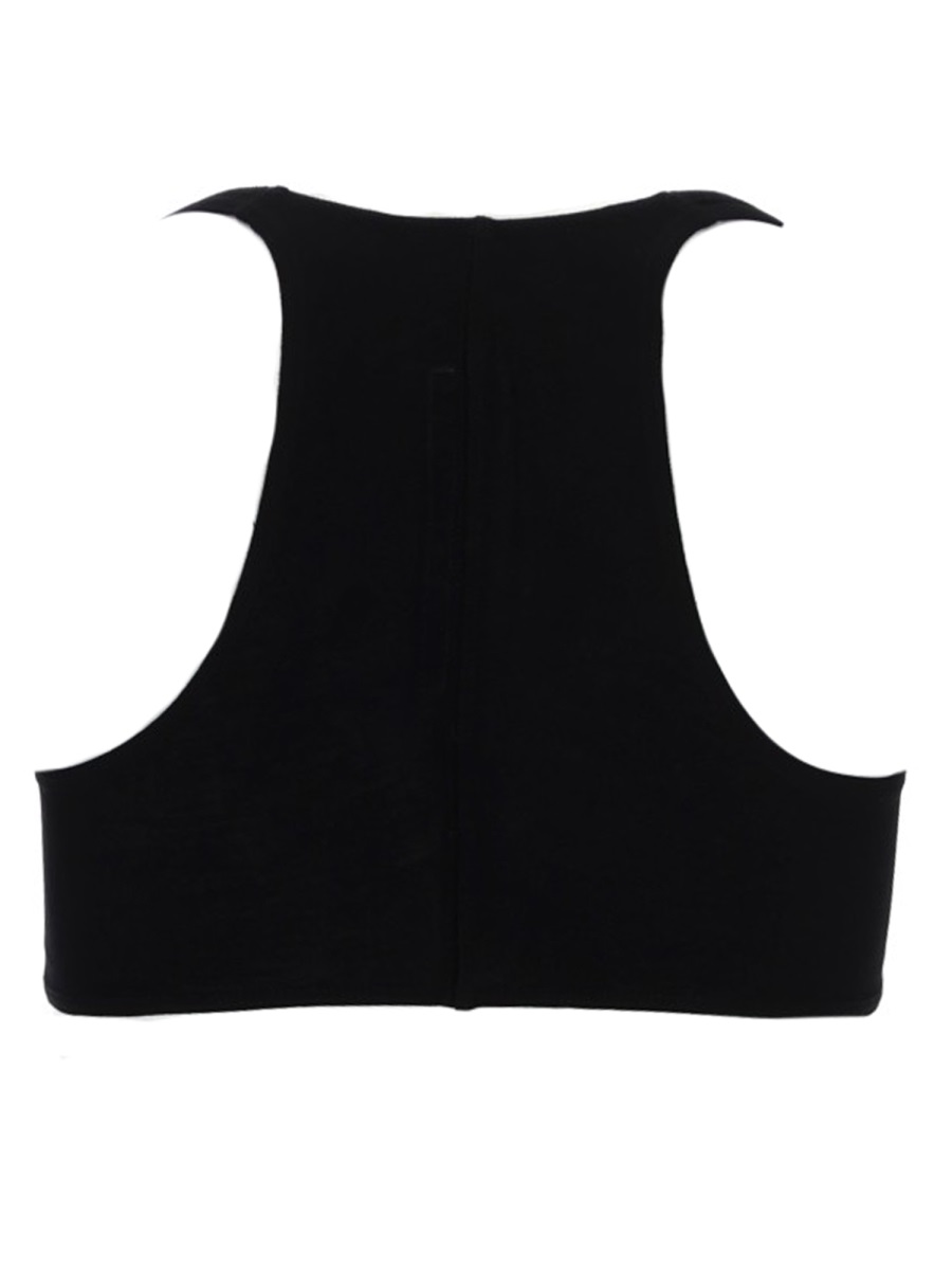 Rick Owens Unhorny Square Neck Form Fitting Top Zwart