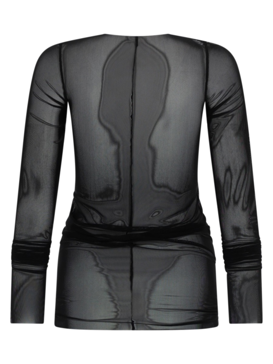 Rick Owens Basic Ls T Sheer Translucent T-Shirt Grijs