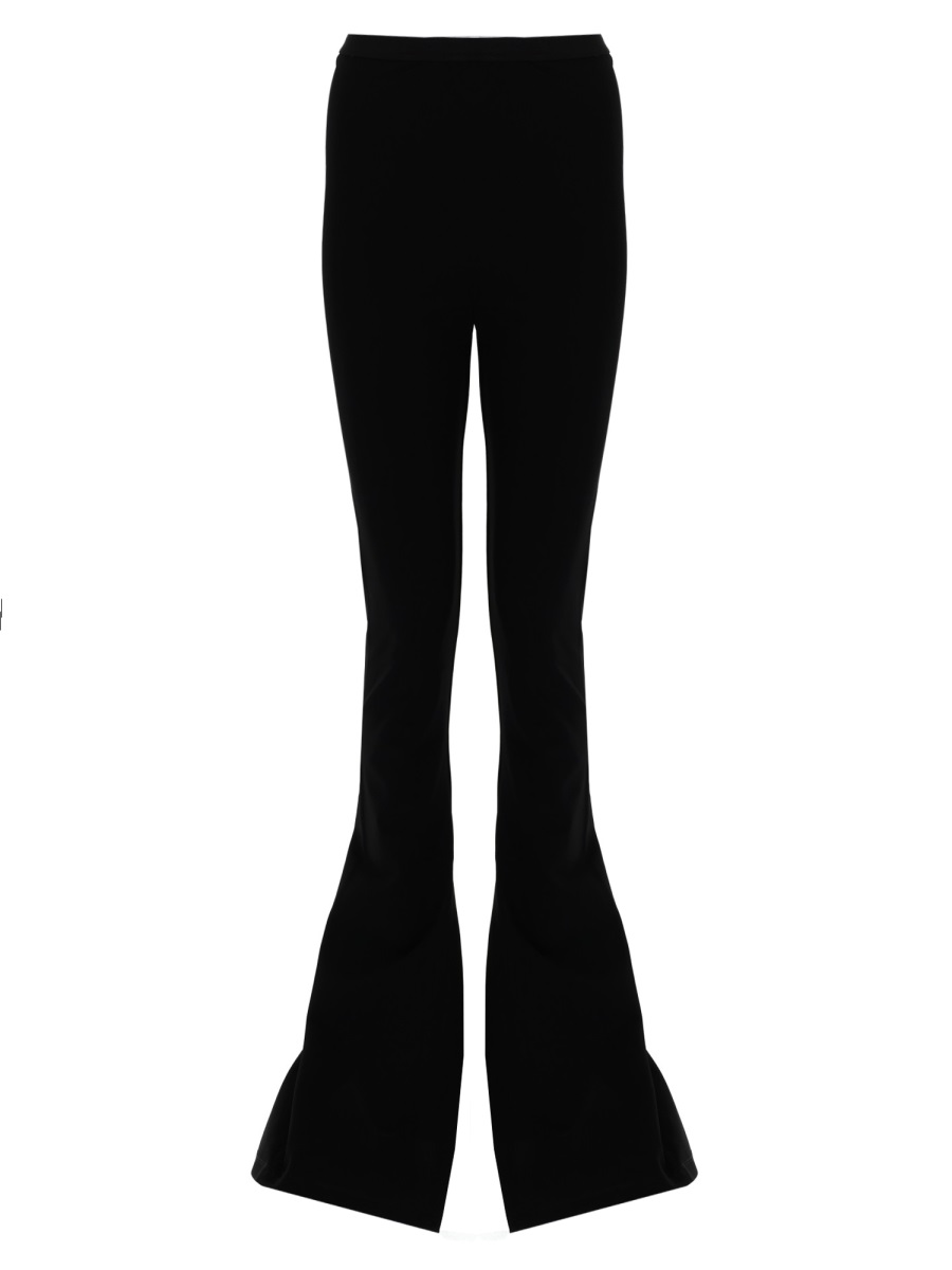 Rick Owens Carmen Viscose Blend Flared Leggings Zwart
