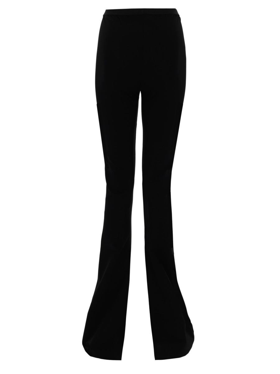 Rick Owens Carmen Viscose Blend Flared Leggings Zwart