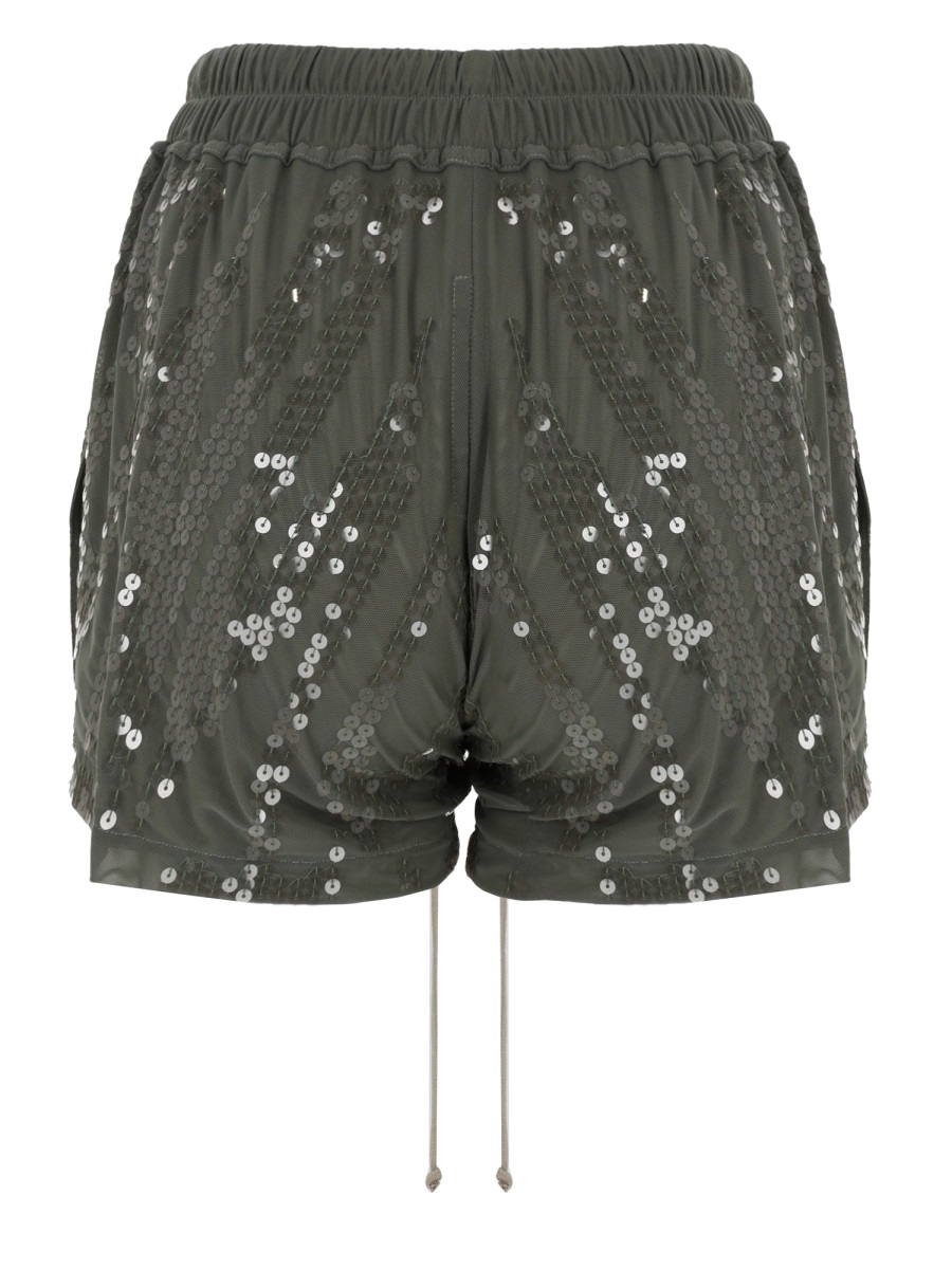 Rick Owens Boxers Scattered Sequins Elastic Waistband Shorts Grijs