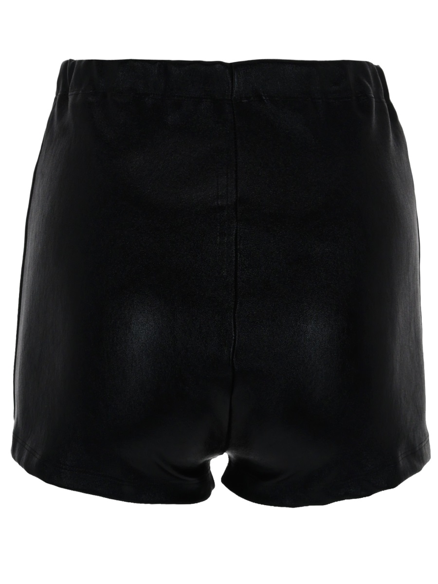 Rick Owens Dirt Bolan Cut Off Leather Shorts Zwart