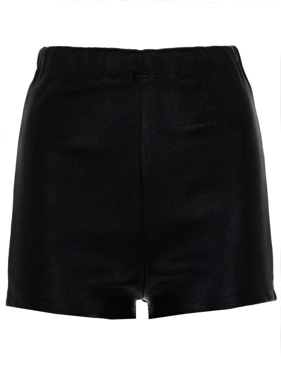 Rick Owens Dirt Bolan Cut Off Leather Shorts Zwart