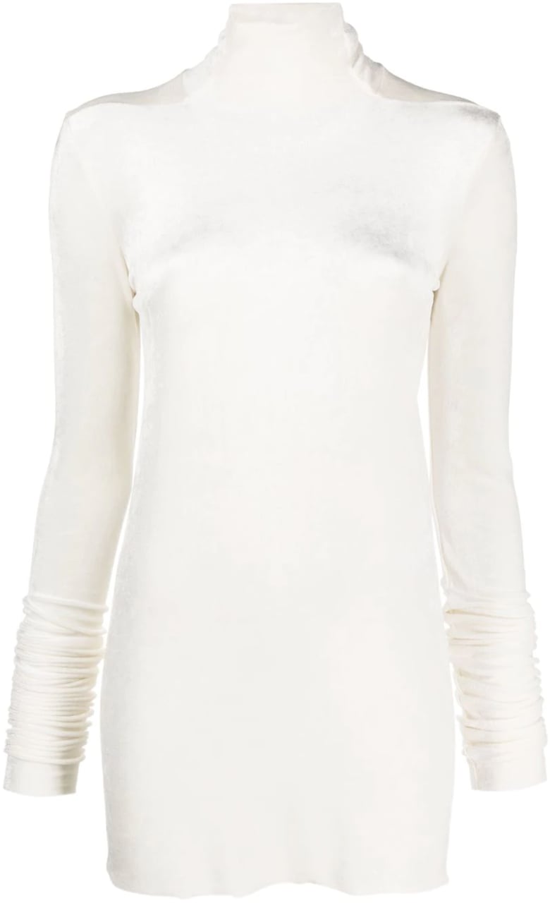 Rick Owens Lina Top Milk Velvet Wit