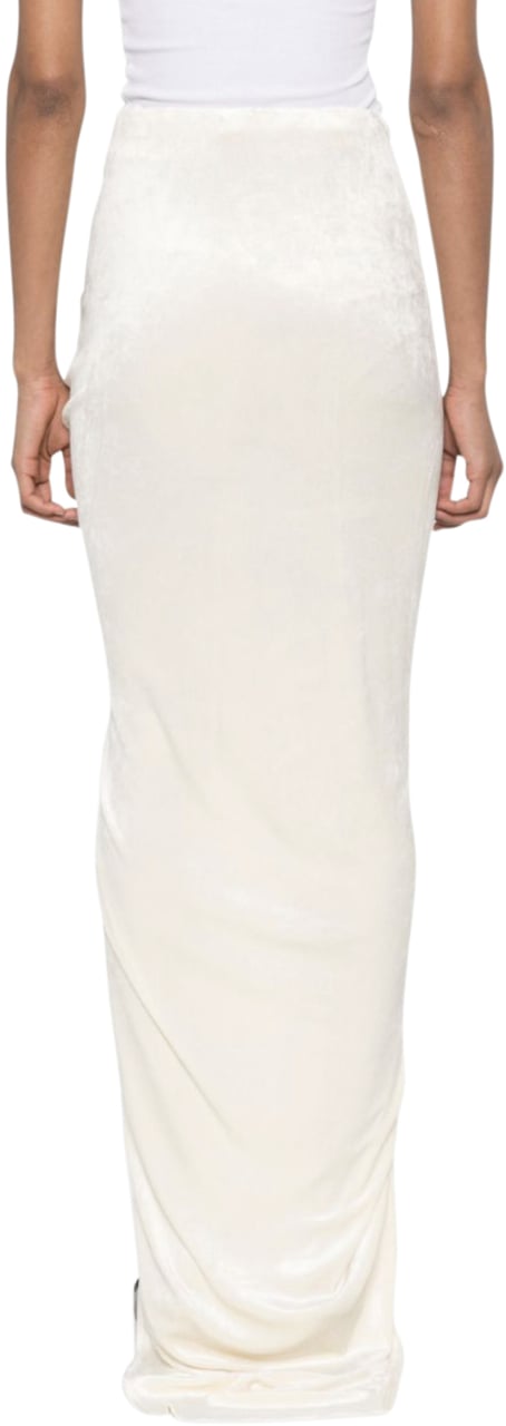 Rick Owens Twist Edfu Skirt Champagne Wit