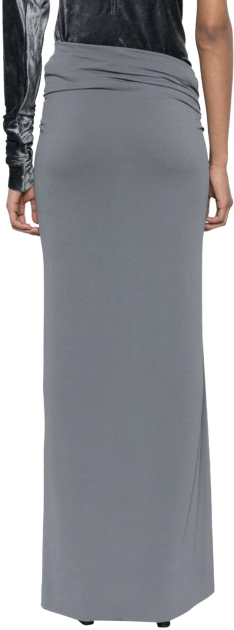 Rick Owens Poppy Skirt Steel Blauw