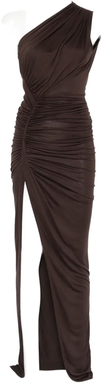 Rick Owens Abito Avra Gown Raisin Bruin
