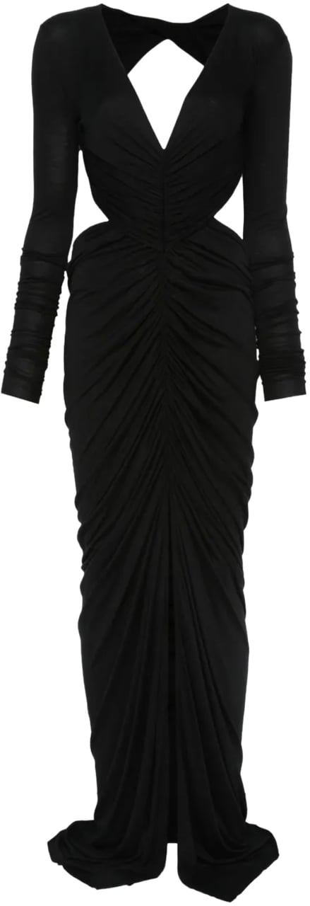 Rick Owens Poppy Ls Gown Black Zwart