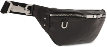Rick Owens Marsupio In Pelle Geo Bumbag Black Zwart