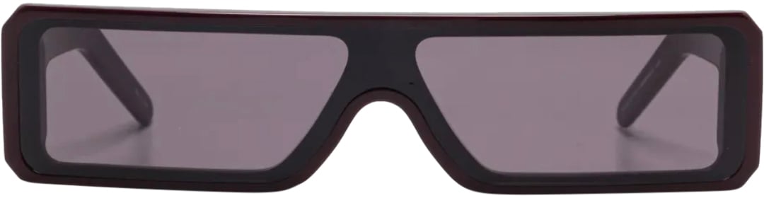 Rick Owens Sunglasses Gethshades Mahogany Temple/blk Lens Rood