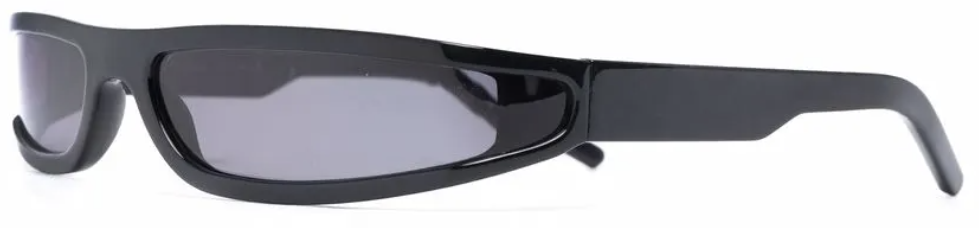 Rick Owens Sunglasses Fog Black Temple/black Lens Zwart