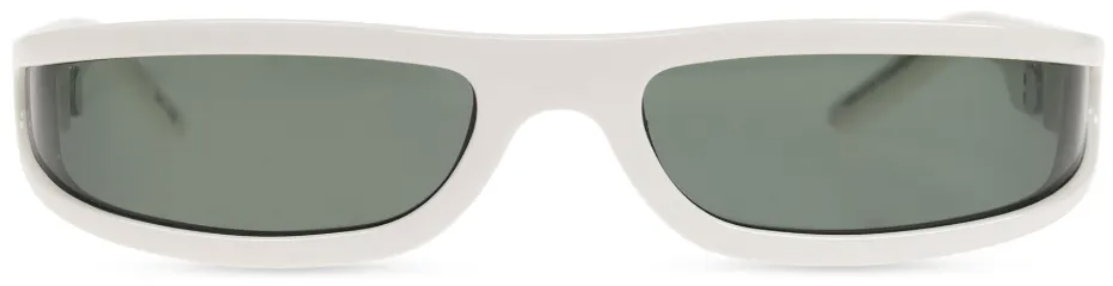 Rick Owens Sunglasses Fog Pearl Temple/forest Lens Wit