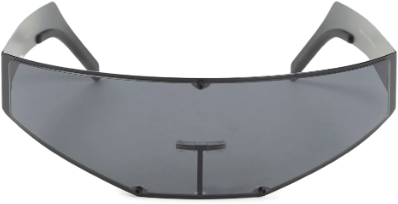 Rick Owens Sunglasses Cyclops Black Temples/black Lens Zwart