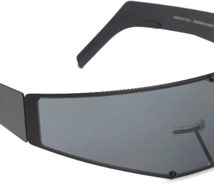 Rick Owens Sunglasses Cyclops Black Temples/black Lens Zwart