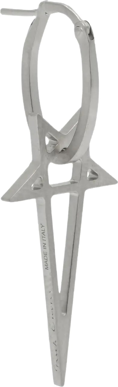 Rick Owens Pentagram Earring Palladio Zilver
