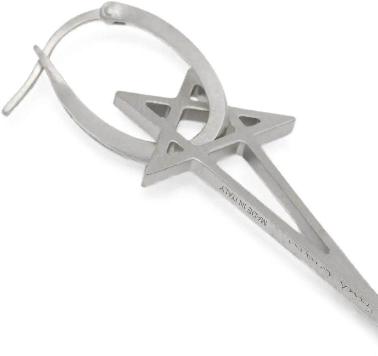 Rick Owens Pentagram Earring Palladio Zilver