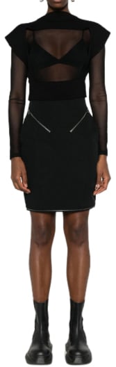 Rick Owens Gonna Headon Skirt Black Zwart