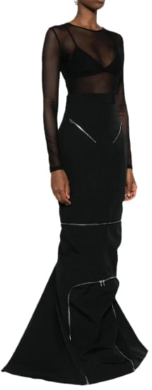 Rick Owens Gonna Headon Skirt Black Zwart