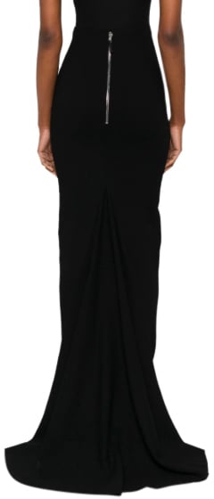 Rick Owens Gonna Al Pillar Skirt Black Zwart