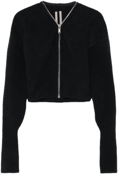 Rick Owens Giacca In Maglia Batwing Klaus Black Zwart