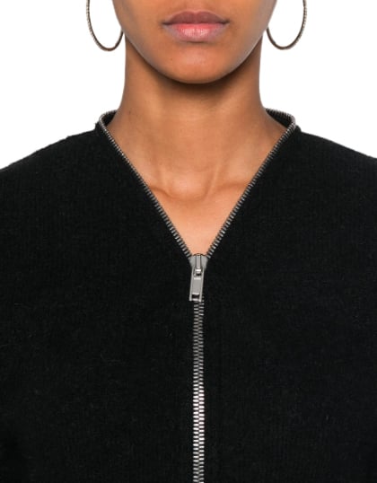 Rick Owens Giacca In Maglia Batwing Klaus Black Zwart