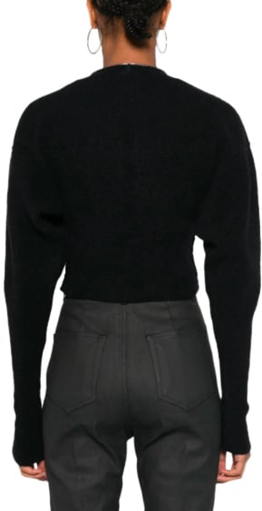 Rick Owens Giacca In Maglia Batwing Klaus Black Zwart