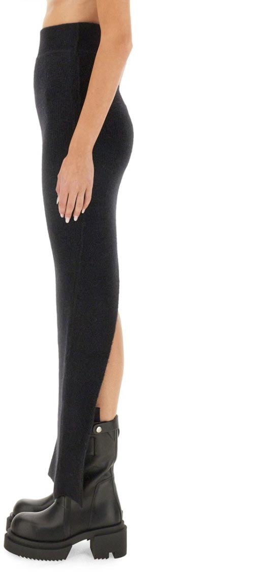Rick Owens Knit Skirt Zwart