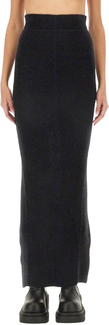 Rick Owens Knit Skirt Zwart