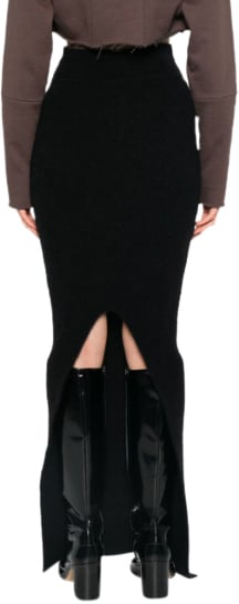 Rick Owens Gonna In Maglia Pillar Skirt Black Zwart