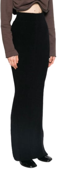 Rick Owens Gonna In Maglia Pillar Skirt Black Zwart