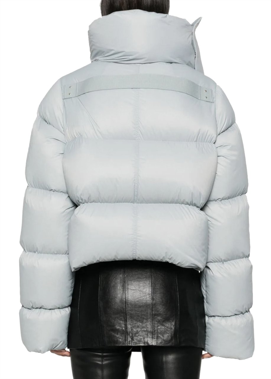 Rick Owens Funnel Neck Jkt Pale Blue Blauw