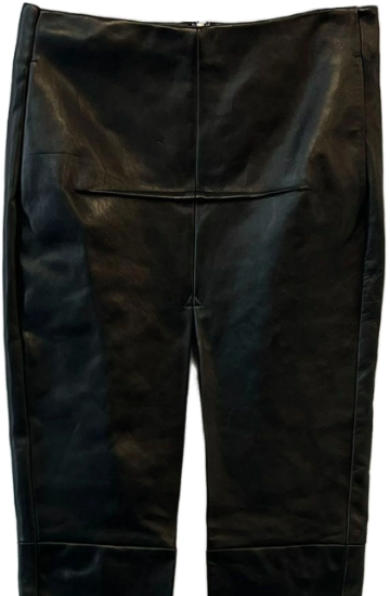 Rick Owens Gonna In Pelle Sliced Skirt Black Zwart
