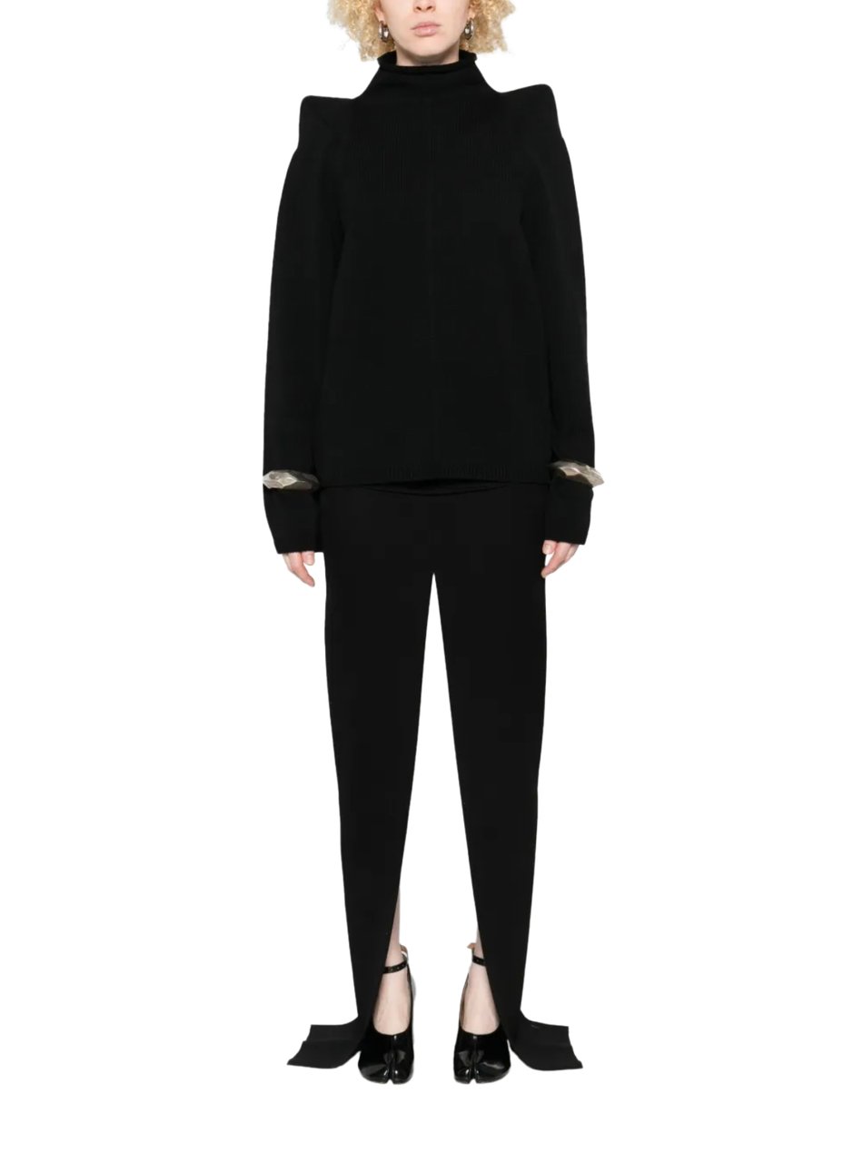 Rick Owens Sliced Skirt Black Zwart