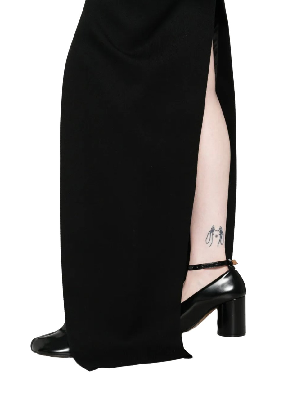 Rick Owens Sliced Skirt Black Zwart