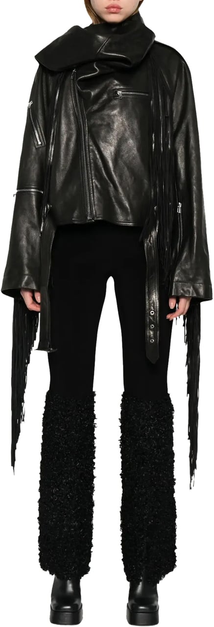 Rick Owens Cropped Scarf Flight Black Zwart