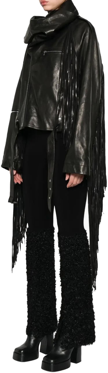 Rick Owens Cropped Scarf Flight Black Zwart