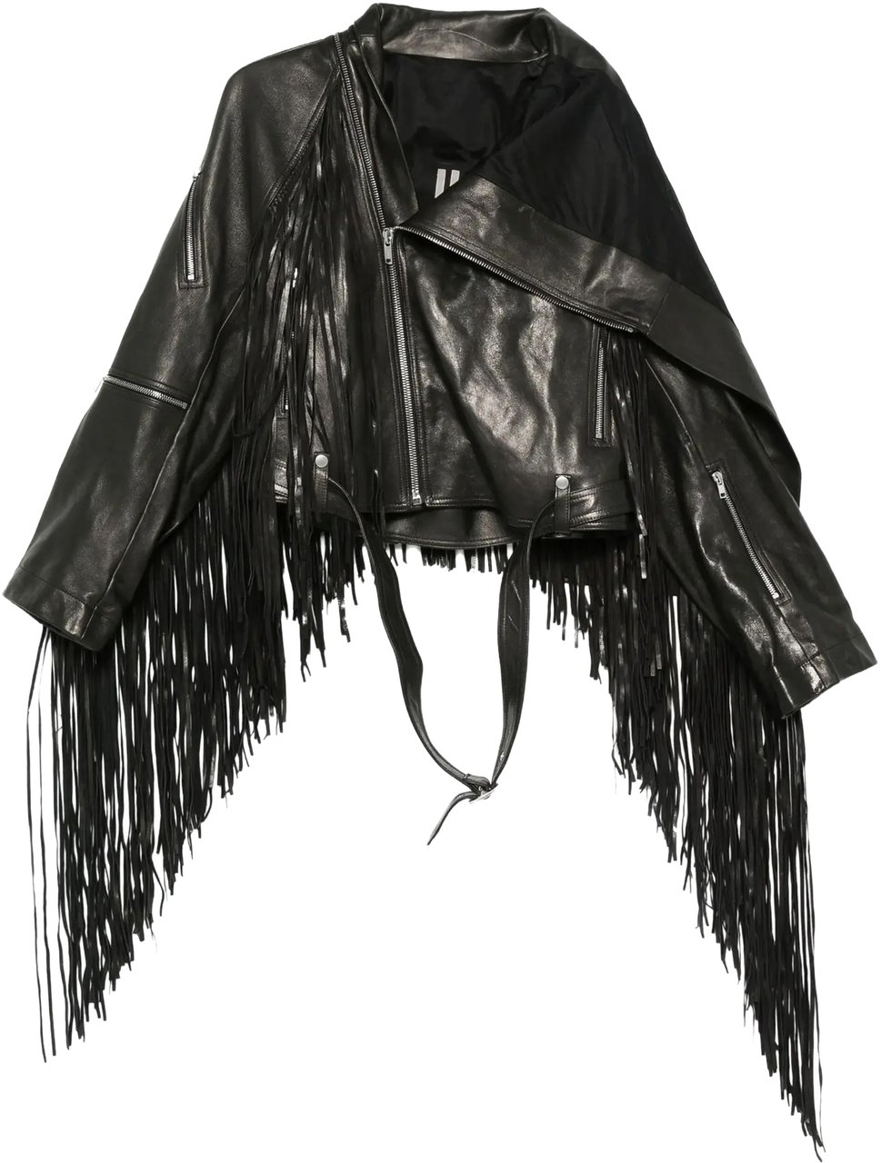 Rick Owens Cropped Scarf Flight Black Zwart