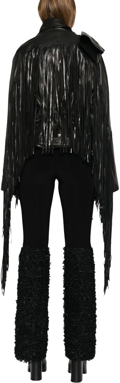 Rick Owens Cropped Scarf Flight Black Zwart