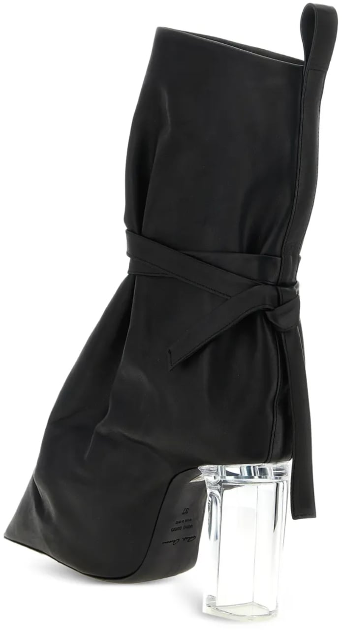 Rick Owens Tied Taco Kiss Black/clear Zwart