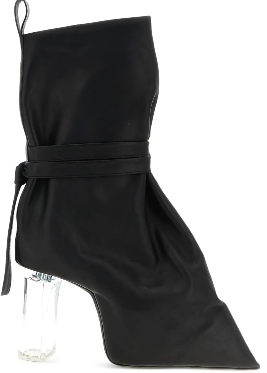 Rick Owens Tied Taco Kiss Black/clear Zwart