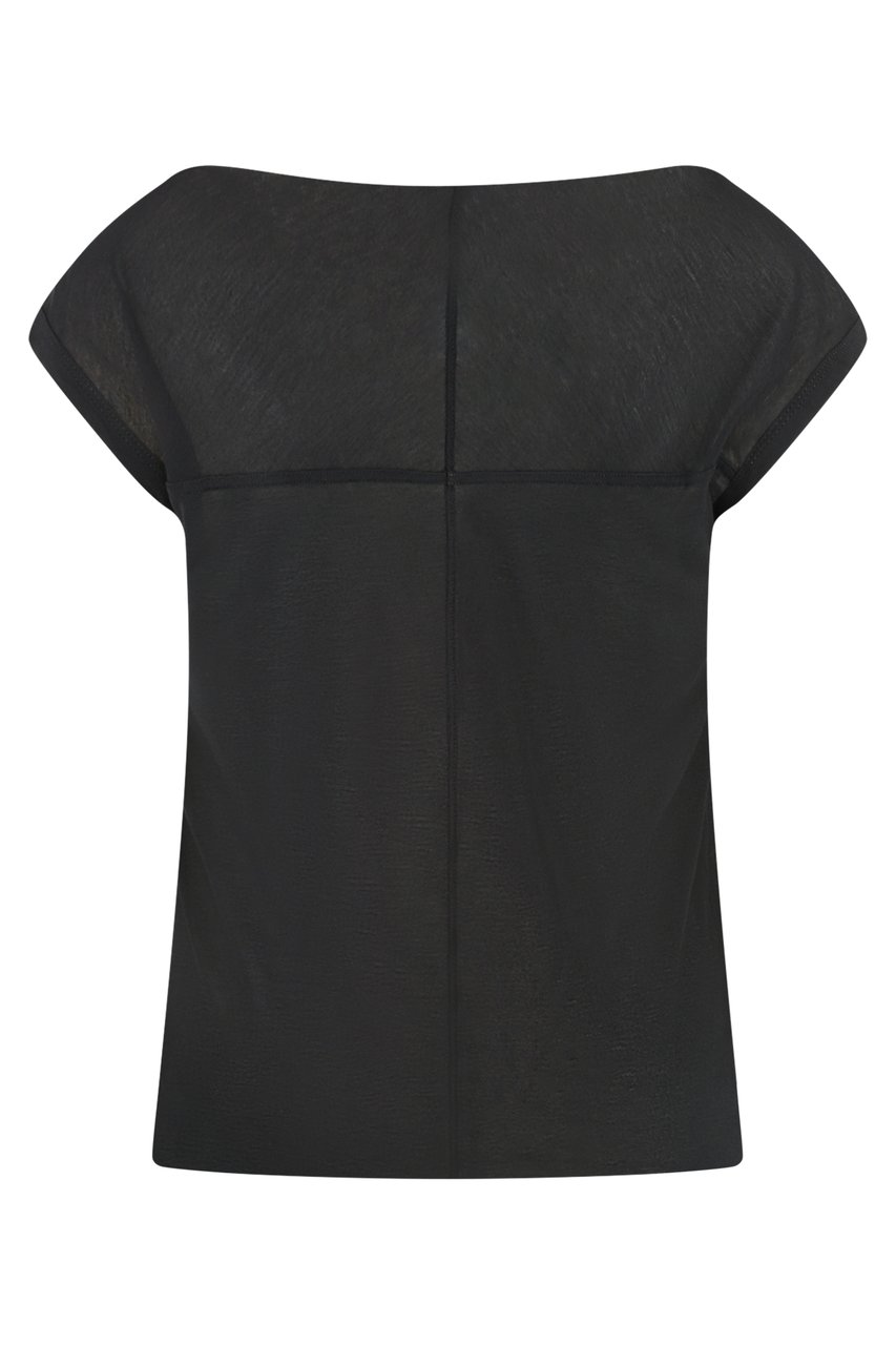 Rick Owens Viscose blend t-shirt Zwart