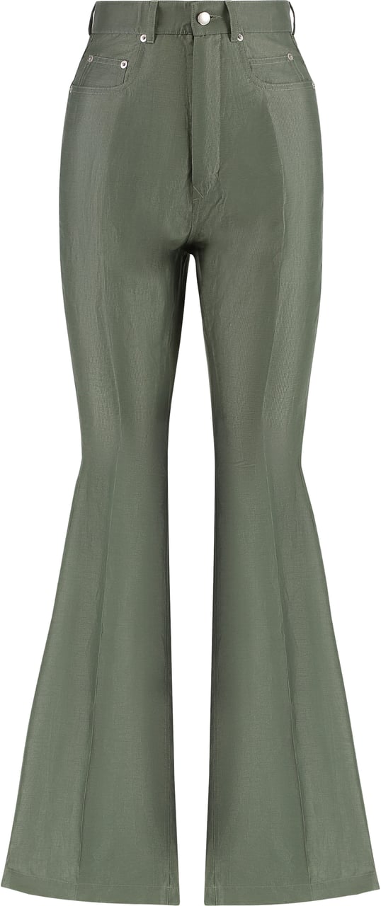 Rick Owens Bolan Linen blend trousers Groen