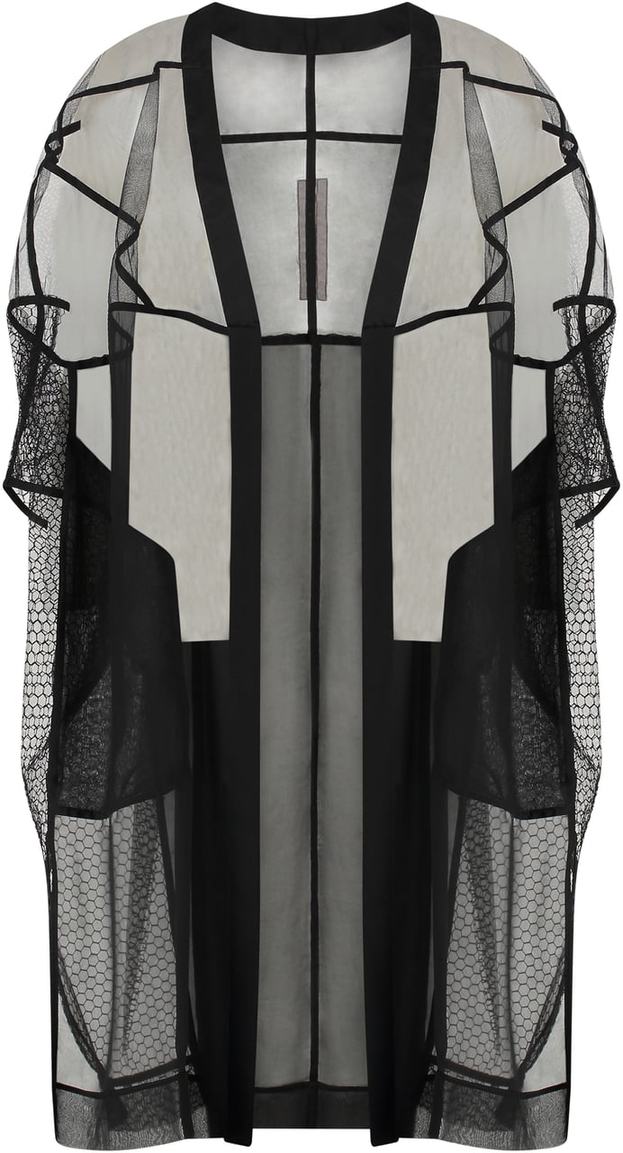 Rick Owens Tecuatl Technical fabric cardigan Zwart