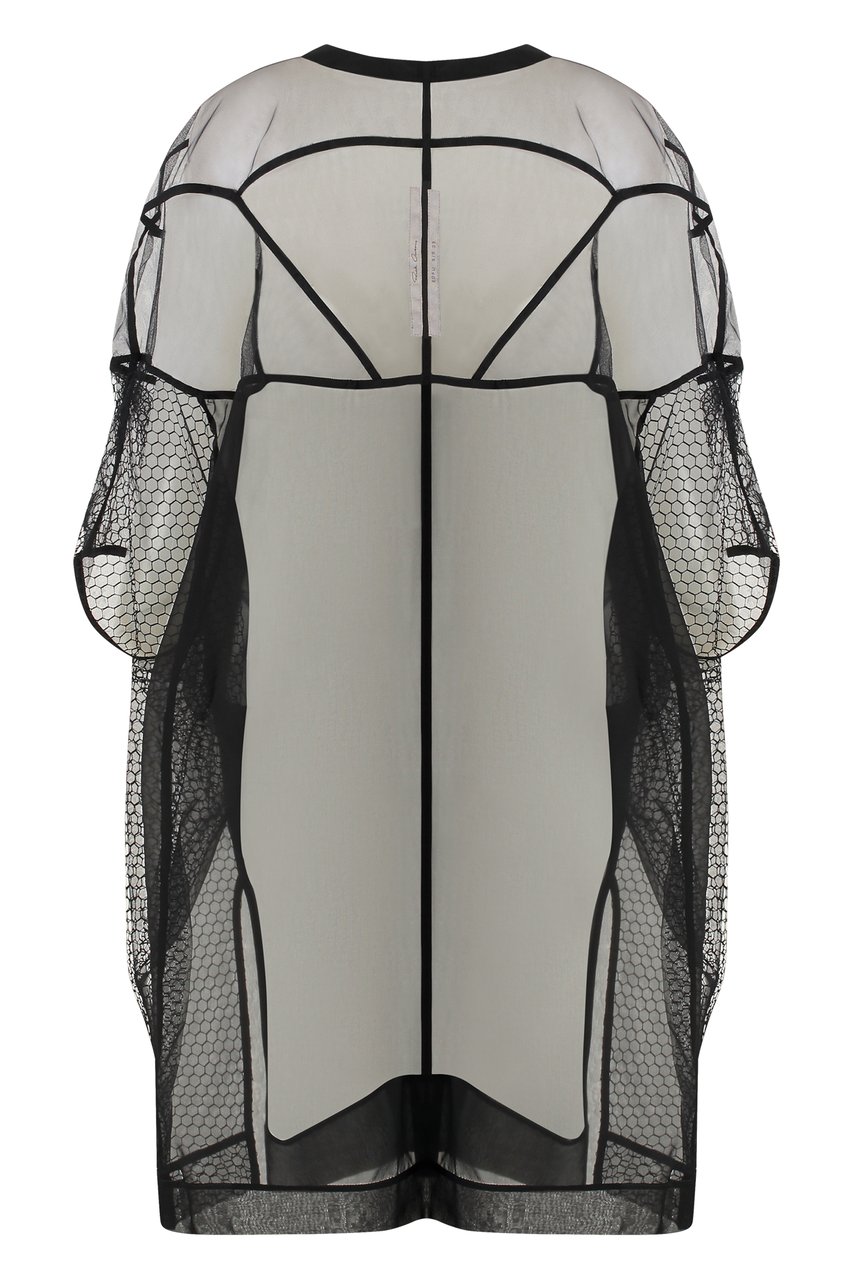 Rick Owens Tecuatl Technical fabric cardigan Zwart