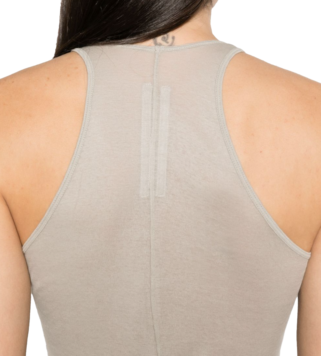 Rick Owens Basic Rib Tank Top Pearl Grijs