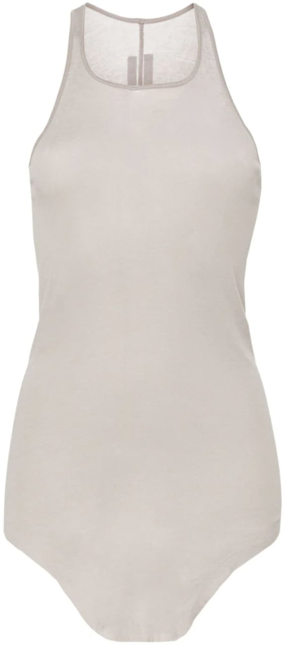Rick Owens Basic Rib Tank Top Pearl Grijs