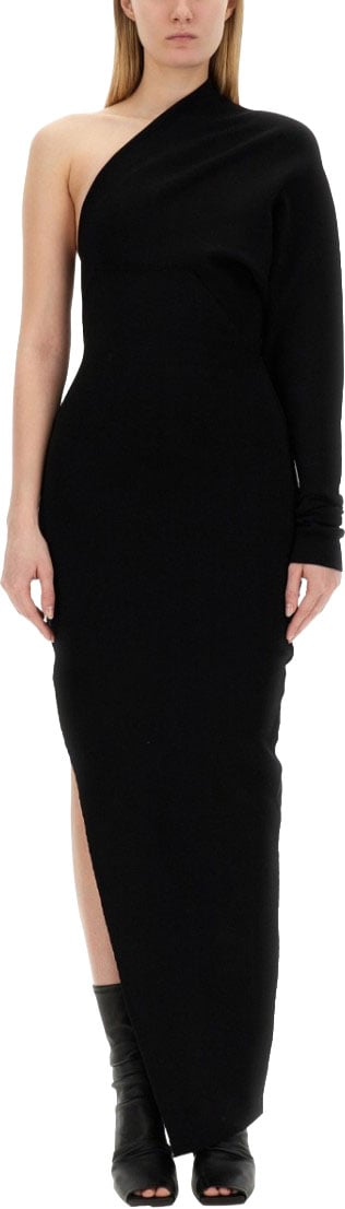 Rick Owens One-Shoulder Dress Zwart
