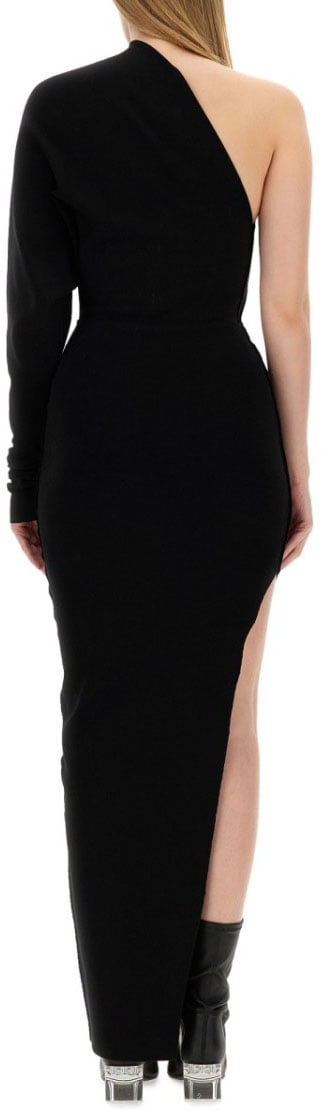 Rick Owens One-Shoulder Dress Zwart
